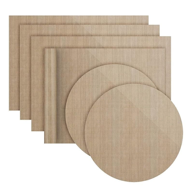 Homealexa Reusable Baking Sheets Non Stick, Homealexa Baking Mat Sheet Baking Tray Liner Set 6PCS Diameter 40cm 2 Sheets, 36 * 42cm 4 Sheets -Reusable Professional Quality, Nontoxic Cooking Mat - Bakeware