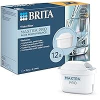 BRITA MAXTRA PRO Pure Performance Water Filter Cartridge - 12 Pack - Original BRITA Refill reducing impurities, Chlorine, PFAS, pesticides and limescale for tap Water with Better Taste