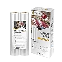 Kitchen Festiva Vacuum Sealer Rolls – 2-Pack, 28cm x 6m ea, BPA-Free, Reusable & Heavy-Duty Vacuum Sealer Bags, Extreme Temperature & Tear Resistant, Ideal for Food Storage & Sous Vide Cooking