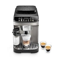 De'Longhi Magnifica Evo ECAM290.83.TB, Fully Automatic Coffee Machine with Milk Frother, Compact Size Bean to Cup Machine, LatteCrema Hot System, 7 Recipes, Soft Touch Colored Display, Black — Coffee Machines deal