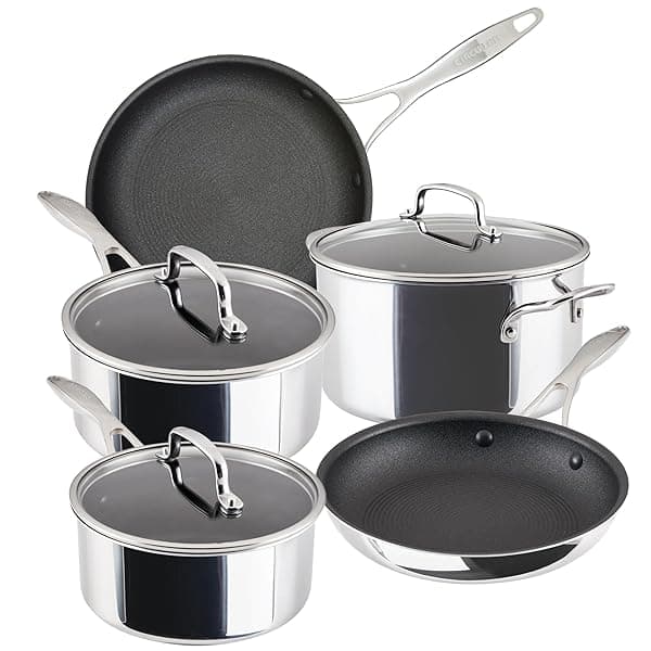 Circulon Scratch Defense Stainless Steel Pan Set: 5 Piece Induction Hob Pan Set with Extreme Non Stick, Induction & All Hob Suitable — Cookware deal