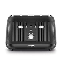 Kenwood Dawn Toaster, 4 Slot Toaster, Reheat, 5 Browning Settings, Defrost and Cancel Functions, Pull Crumb Tray, TFP09.​000BK, 1800W, Midnight Black