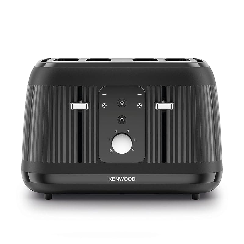 Kenwood Dawn Toaster, 4 Slot Toaster, Reheat, 5 Browning Settings, Defrost and Cancel Functions, Pull Crumb Tray, TFP09.​000BK, 1800W, Midnight Black - Toasters