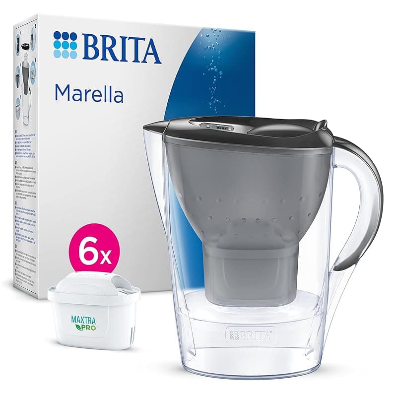 BRITA Water Filter Jug MAXTRA Marella, 6x PurePerformance cartridges - Water Filters
