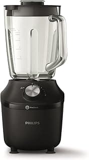 Philips Blender 3000 Series, ProBlend System, 2L Maximum Capacity, 1.25L Effective Capacity, 600W, 2 Speed Settings & Pulse, Glass Jar, Black (HR2291/01) — Blenders deal