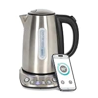 Nedis Smart Wi-Fi Kettle, 1.7L Stainless Steel, Variable Temperature 70-100°C, 2200W, App& Voice Control, Compatible with Alexa & Google — Kettles deal