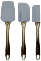Amazon Basics Rectangular Silicone Spatulas, 3 Piece Set (small, medium and large), Gray — Kitchen Tools Gadgets deal