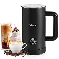 Vencier Electric Milk Frother and Warmer, Automatic Foam Maker for Lattes, Cappuccinos and Hot Chocolate, Hot and Cold Froth plus Heat Only, One-Touch Control, Quiet Operation, Non-Stick Coated Jug, A — Coffee Tea Accessories deal