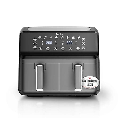 KEPLIN 9L Dual Zone Air Fryer - 8 in1 Cooking Functions - 2700W Energy-Saving Cooker - Extra-Large Capacity for Healthy Meals - Roast, Bake, Dehydrate, Reheat,- Family Size (9L)- 2 Years Warranty - Air Fryers