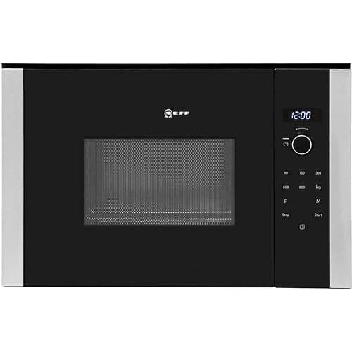 Neff N50 HLAWD23N0B Built-in Microwave Oven, Black & Stainless - Microwaves