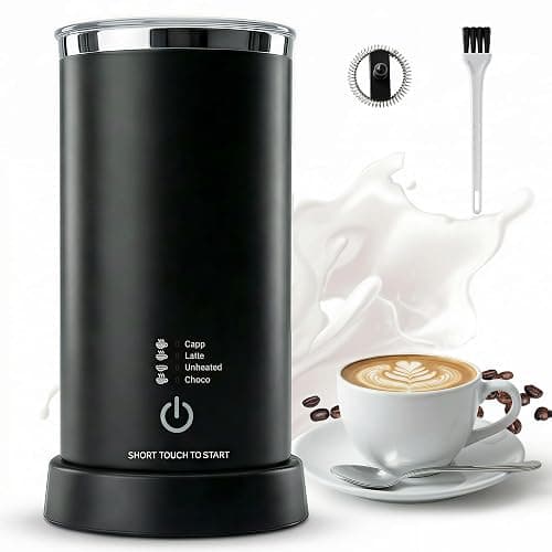 MDIOUM 2026 Upgrade 4-in-1 Electric Milk Frother Automatic Milk Frother - Coffee Tea Accessories