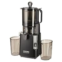 Cooks Professional Cold Press Juicer with Wide XL Feeding Chute, 1.8L Hopper & Separate Juice & Pulp Outlets | Powerful Slow Screw Masticating High Yield Juicing Machine for Whole Fruits & Vegetables — Juicers deal