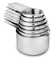 Measuring Cups Stainless Steel 7 Piece Stackable Set for Dry or Liquid Ingredients Measurement - Kitchen Gadgets & Utensils Metal Measuring Cups Best for Cooking & Baking — Kitchen Tools Gadgets deal