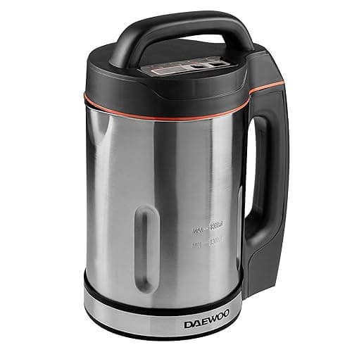 Daewoo 2-in-1 Soup Maker & Smoothie Blender – 1.6l Compact Design, Auto Stir & Overspill Spout – Makes up to 6 Portions of Fresh Soup, Juices & Shakes – Easy Clean - Blenders
