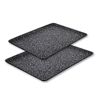 Scoville Xtra 31cm & 35cm Baking Tray Set, Set of 2 Non Stick Baking Trays, NEVERSTICK Coated, Baking Trays for Oven, Oven Safe to 260°C, Easy to Clean, Dishwasher Safe, PFOA Free, Aluminium, Black — Bakeware deal
