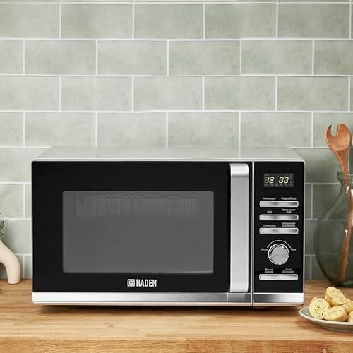 HADEN Combination Microwave 25L 900W 8 Auto Cook Programs Oven Silver - Microwaves