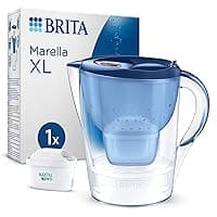 BRITA Marella XL Water Filter Jug Blue (3.5L) incl. 1x MAXTRA PRO Pure Performance cartridge - large-volume jug with digital LTI and Flip-Lid - now in sustainable Smart Box packaging — Water Filters deal