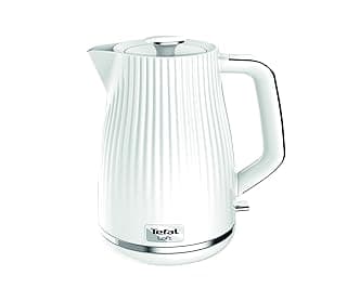 Tefal Loft Electric Kettle, 1.7L, Fast Boil, Cordless Kettle, Water level Window, 3000W, Removable Anti-Scale Filter, Quiet, Precise Pouring Spout, KO250140, White Glossy Finish — Kettles deal